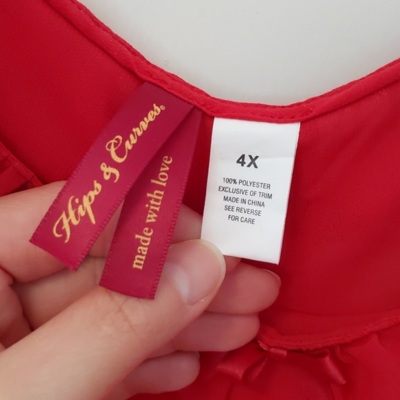 Hips & Curves Sheer Babydoll - 4X - Picture 3 of 3